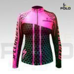 Maillot tipo Specialized Gris fucsia mujer