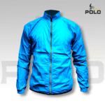 Chaqueta rompevientos semi impermeable azul hombre