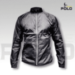 Chaqueta rompevientos semi impermeable negro hombre