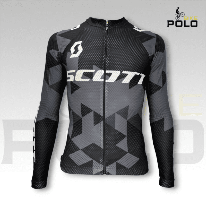 Maillot Tipo Scott triángulos Negro gris