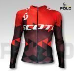 Maillot tipo Scott triángulos rojo