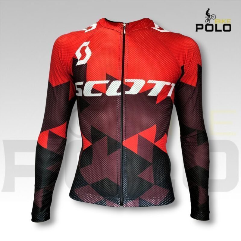 Maillot tipo Scott triángulos rojo