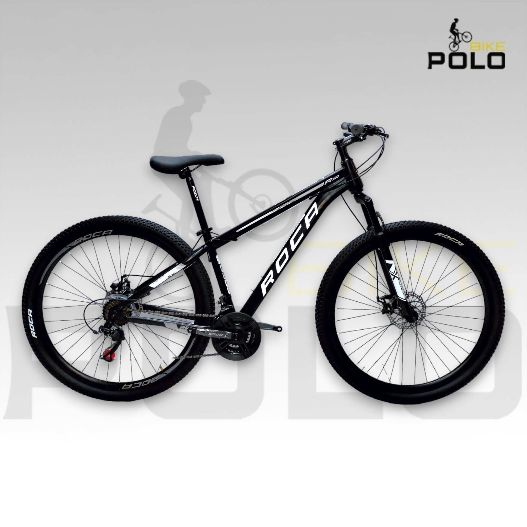 Bicicleta Roca Steel SXR300 Rin 29 Negro blanco Polo Bike