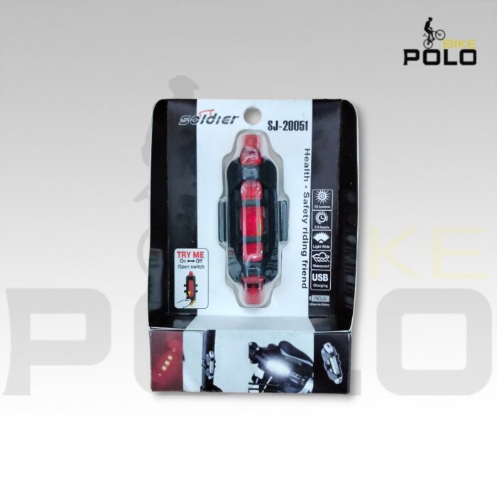 Luz led trasera bicicleta Soldier Sj-20051
