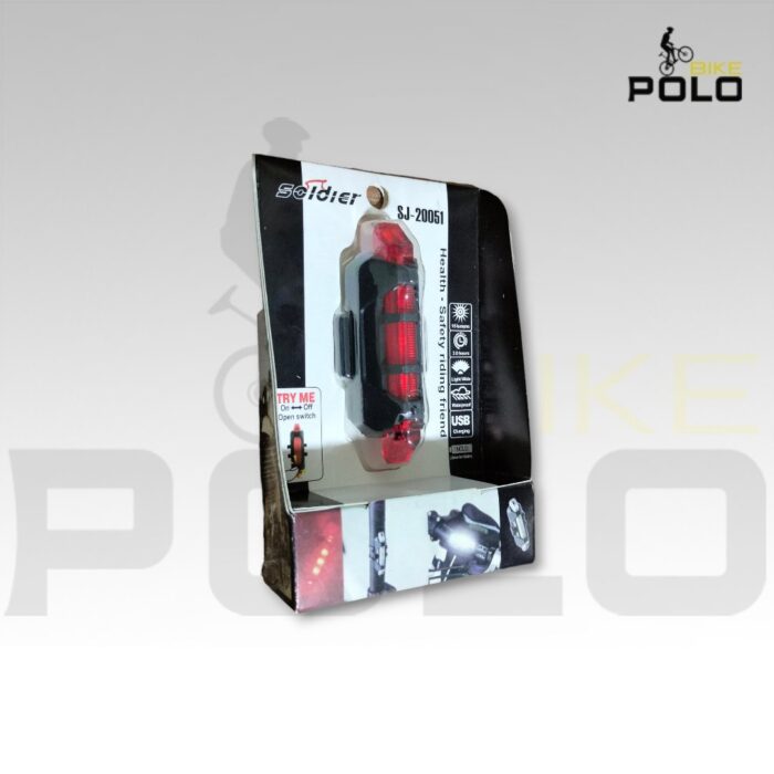 Luz led trasera bicicleta Soldier Sj-20051