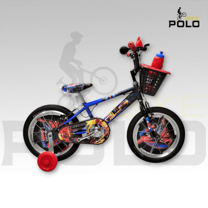 Bicicleta Spiderman Rin 16 Full equipo negro azul