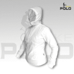 Chaqueta rompevientos semi impermeable blanco mujer