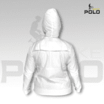 Chaqueta rompevientos semi impermeable blanco mujer