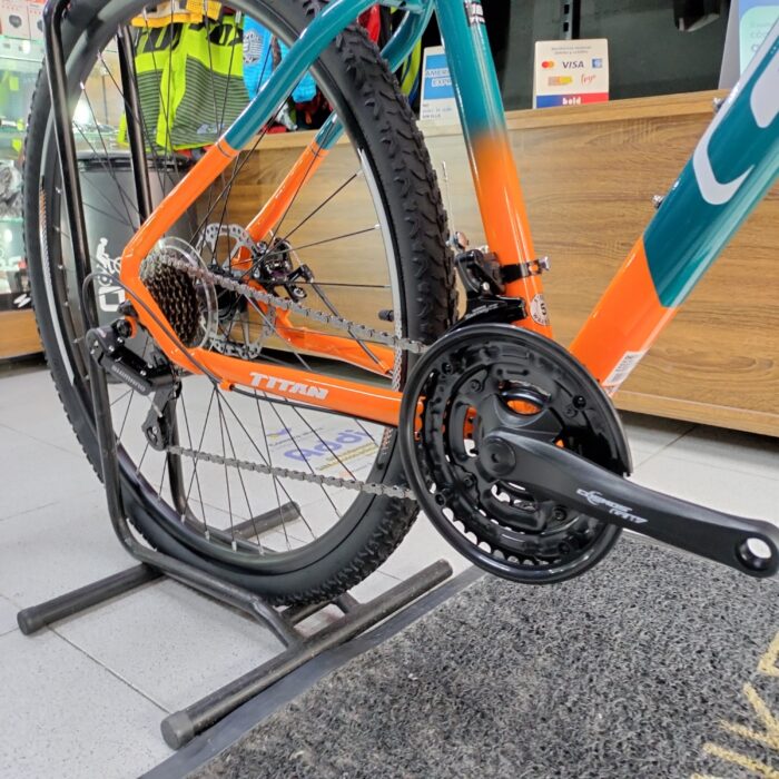BICICLETA MTB 29P 7VEL TITAN ACERO GW NARANJA-VERDE