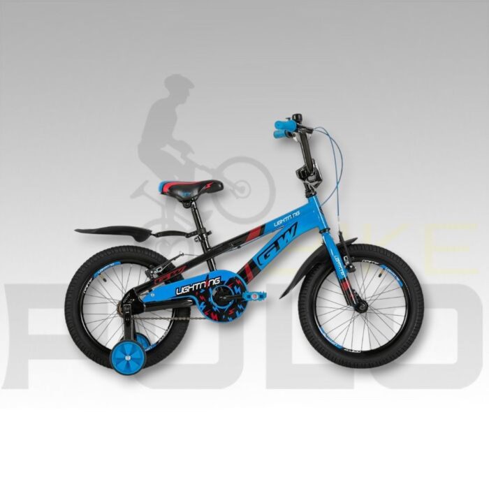BICICLETA INFANTIL NIÑO 16P LIGHTNING GW AZUL CIELO BR-NEGRO PERLADO BR - Imagen 1