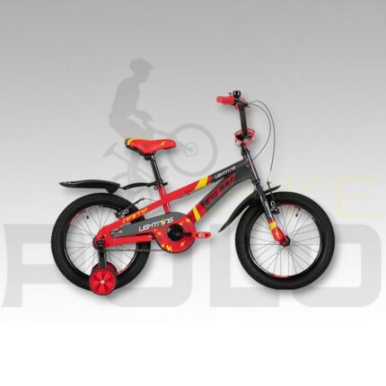 BICICLETA INFANTIL NIÑO 16P LIGHTNING GW GRIS PERLA BR-ROJO