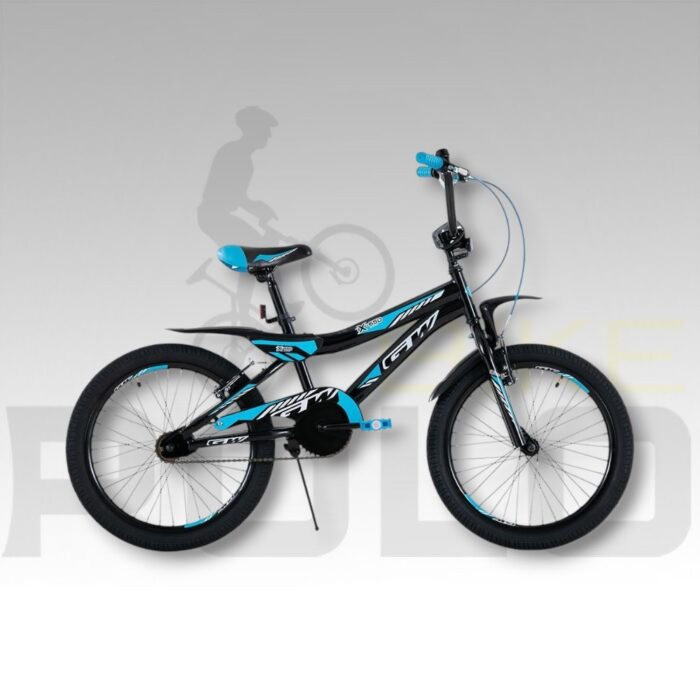 BICICLETA INFANTIL NIÑO 20P MOTO TXT650 GW NEGRO BR-AZUL CERÚLEO - Imagen 1