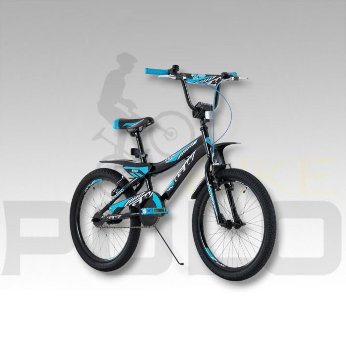 BICICLETA INFANTIL NIÑO 20P MOTO TXT650 GW NEGRO BR-AZUL CERÚLEO - Imagen 2