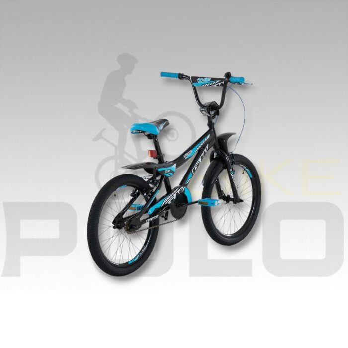 BICICLETA INFANTIL NIÑO 20P MOTO TXT650 GW NEGRO BR-AZUL CERÚLEO - Imagen 3