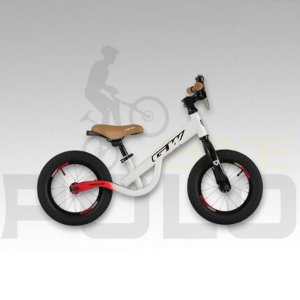 BICICLETA PUSHBIKE NIÑO 12P FREERIDE ACERO GW BLANCO-ROJO-NEGRO