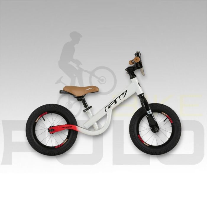 BICICLETA PUSHBIKE NIÑO 12P FREERIDE ACERO GW BLANCO-ROJO-NEGRO - Imagen 1