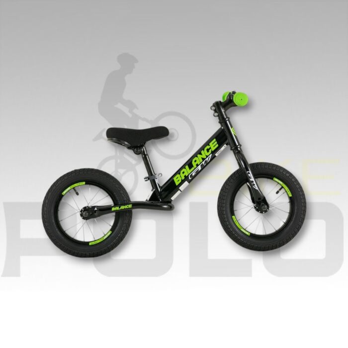 BICICLETA PUSHBIKE NIÑO/NIÑA 12P BALANCE ACERO GW NEGRO - VERDE MANZANA - Imagen 1