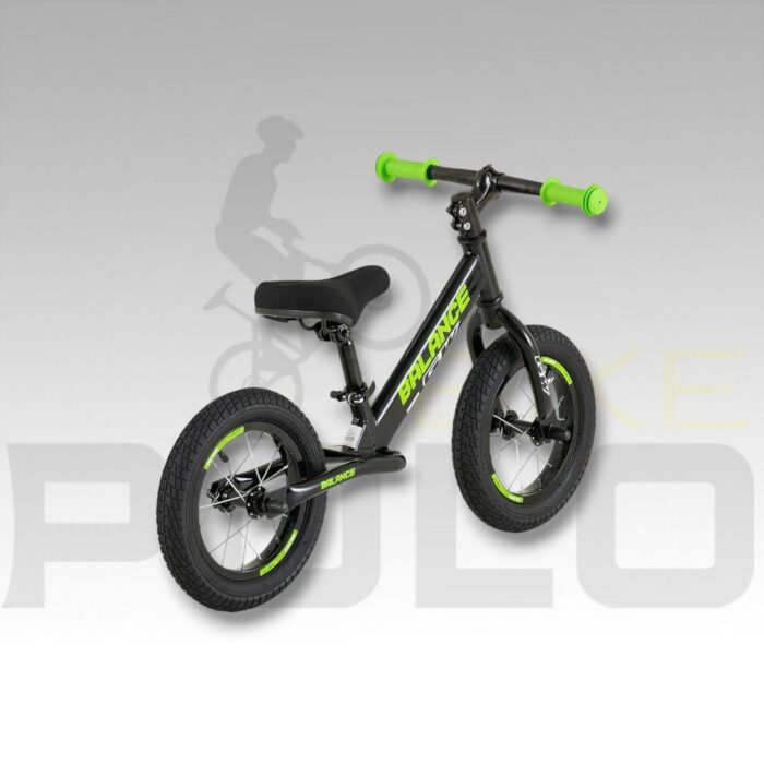 BICICLETA PUSHBIKE NIÑO/NIÑA 12P BALANCE ACERO GW NEGRO - VERDE MANZANA - Imagen 3