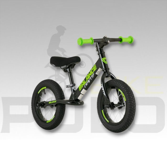 BICICLETA PUSHBIKE NIÑO/NIÑA 12P BALANCE ACERO GW NEGRO - VERDE MANZANA - Imagen 2