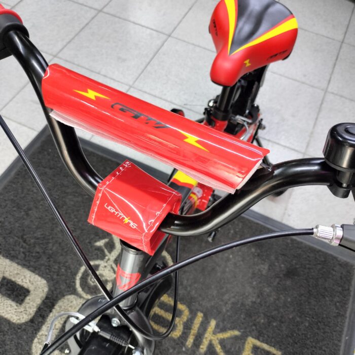 BICICLETA INFANTIL NIÑO 16P LIGHTNING GW GRIS PERLA BR-ROJO - Imagen 3