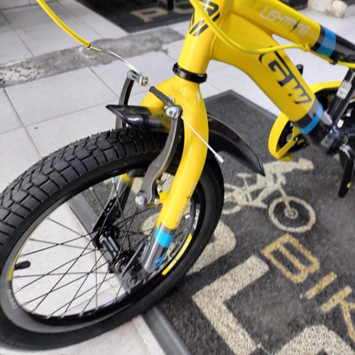 BICICLETA INFANTIL NIÑO 16P LIGHTNING GW AMARILLO BR-GRIS COMET - Imagen 5
