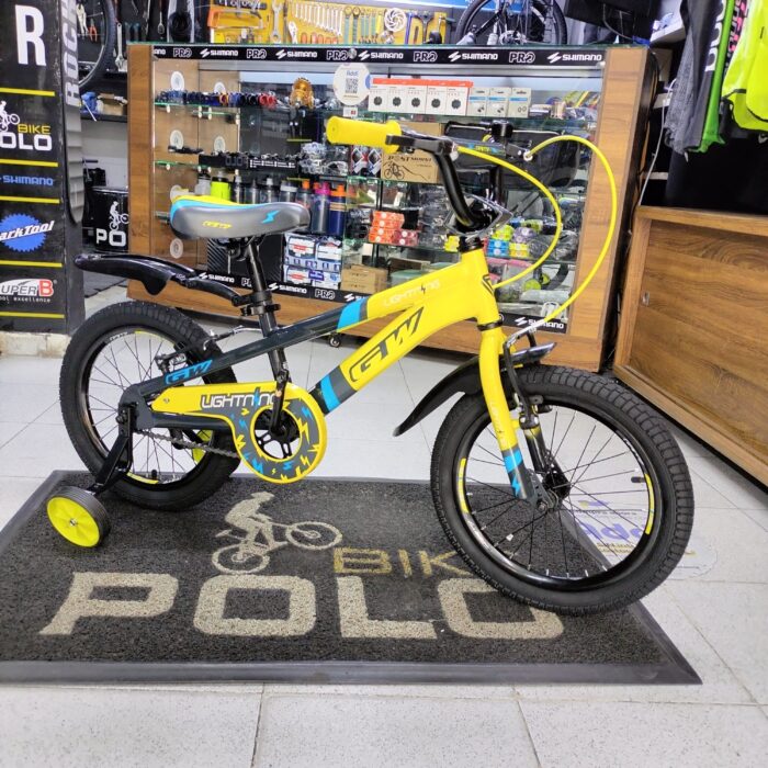 BICICLETA INFANTIL NIÑO 16P LIGHTNING GW AMARILLO BR-GRIS COMET - Imagen 2