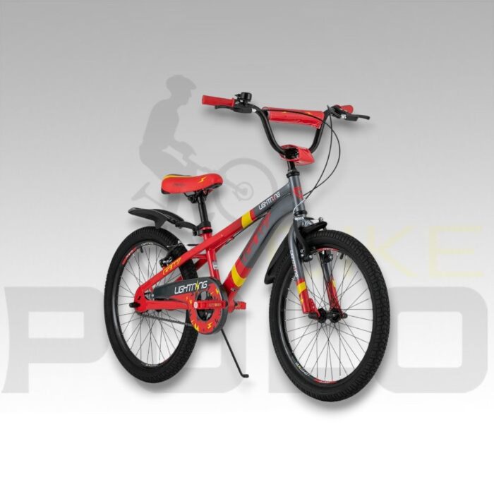 BICICLETA INFANTIL NIÑO 20P LIGHTNING GRIS PERLA BR-ROJO LIPSTICK BR - Imagen 2