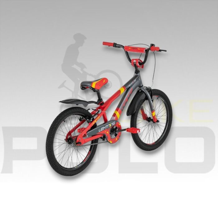 BICICLETA INFANTIL NIÑO 20P LIGHTNING GRIS PERLA BR-ROJO LIPSTICK BR - Imagen 3