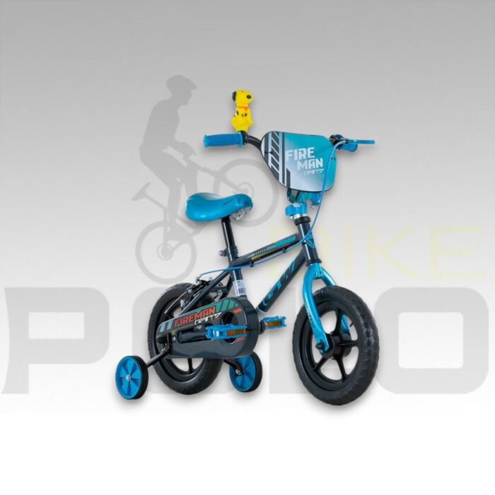 BICICLETA INFANTIL NIÑO 12P FIREMAN GW GRIS AZULADO BR - AZUL PERLA BR - Imagen 2