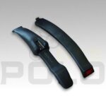 GUARDABARRO MTB CORTO F-70/R-75MM PM-04A PLASTICO NEGRO - Imagen 2